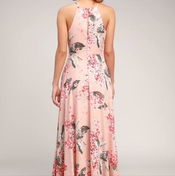 Lulus Daley Blush Floral Print Sleeveless Maxi Dress - Picture 3 of 5